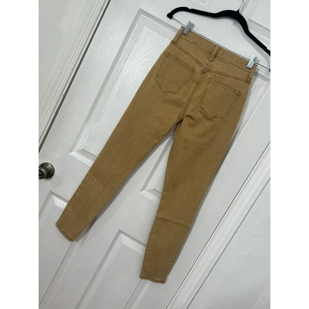 Altar'd State‎ Mustard High Rise Skinny Jeans 25 Button Fly Indie Boho Festival